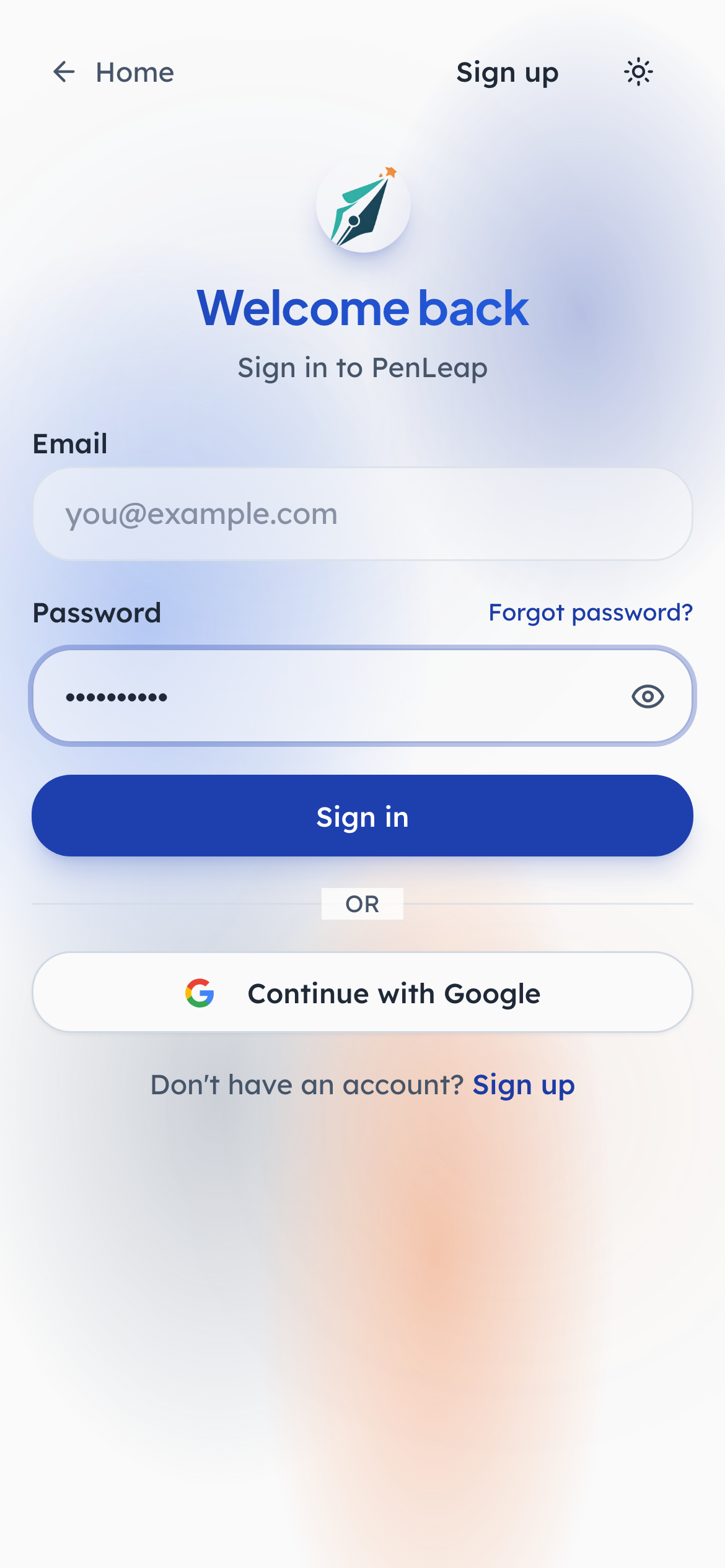 Sign in to your tuition centre account