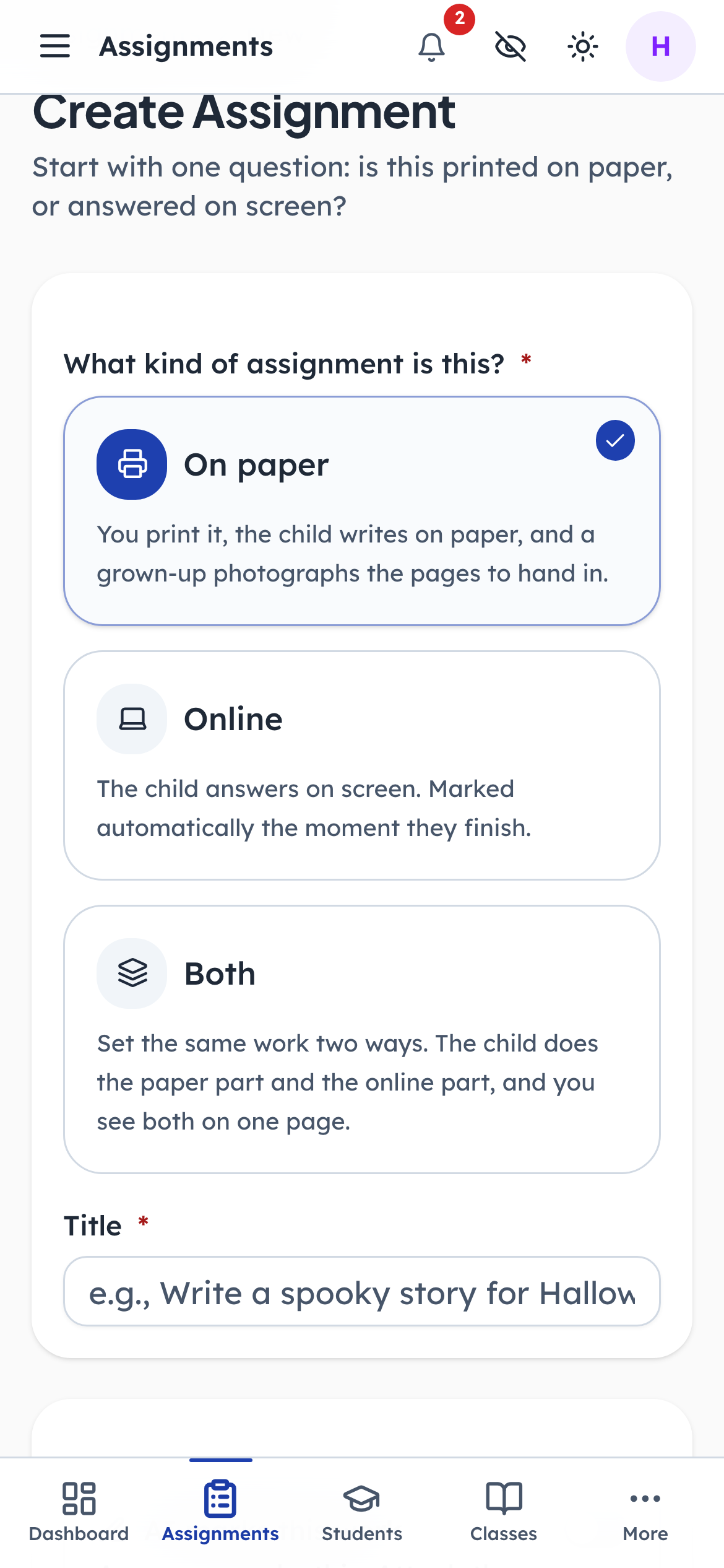 First question: on paper, or on screen?