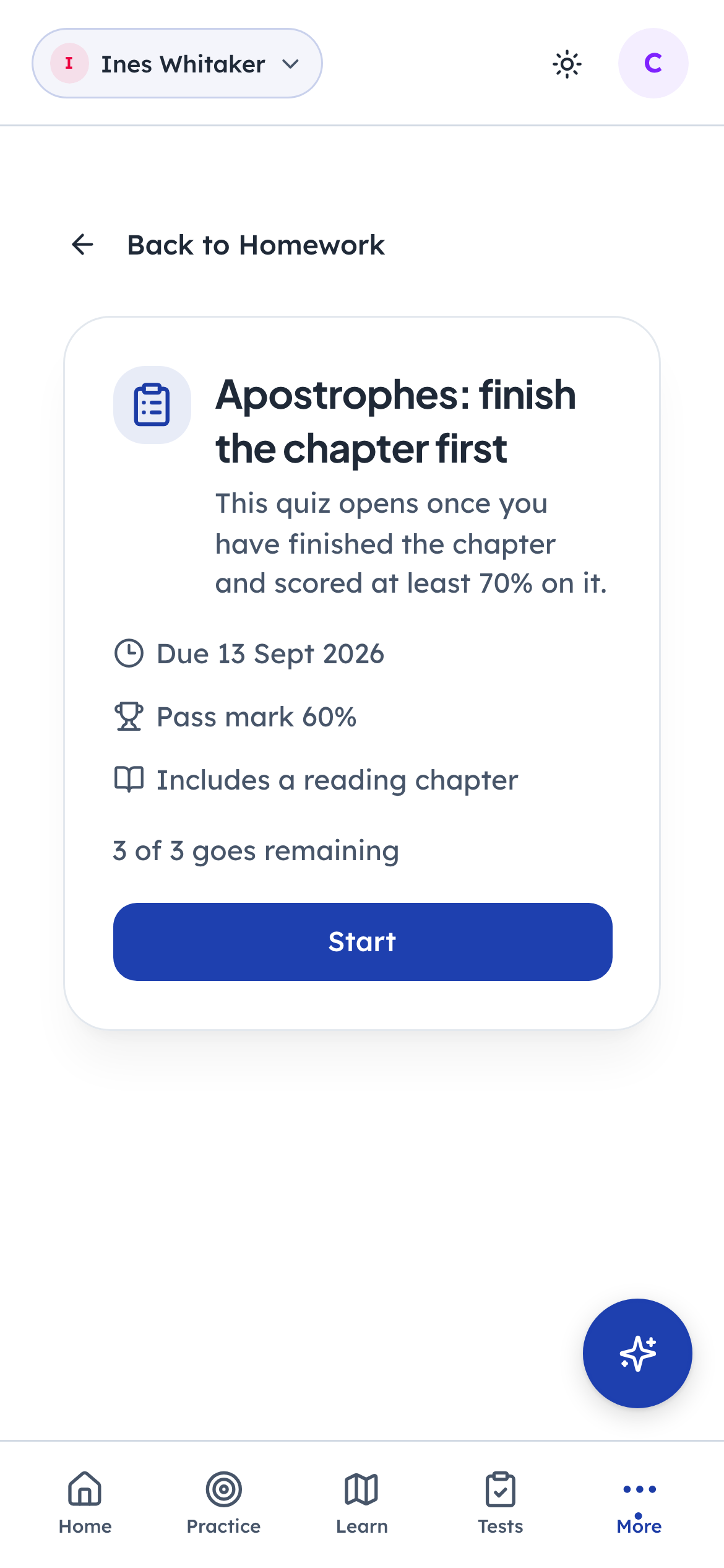 Some work asks you to read first
