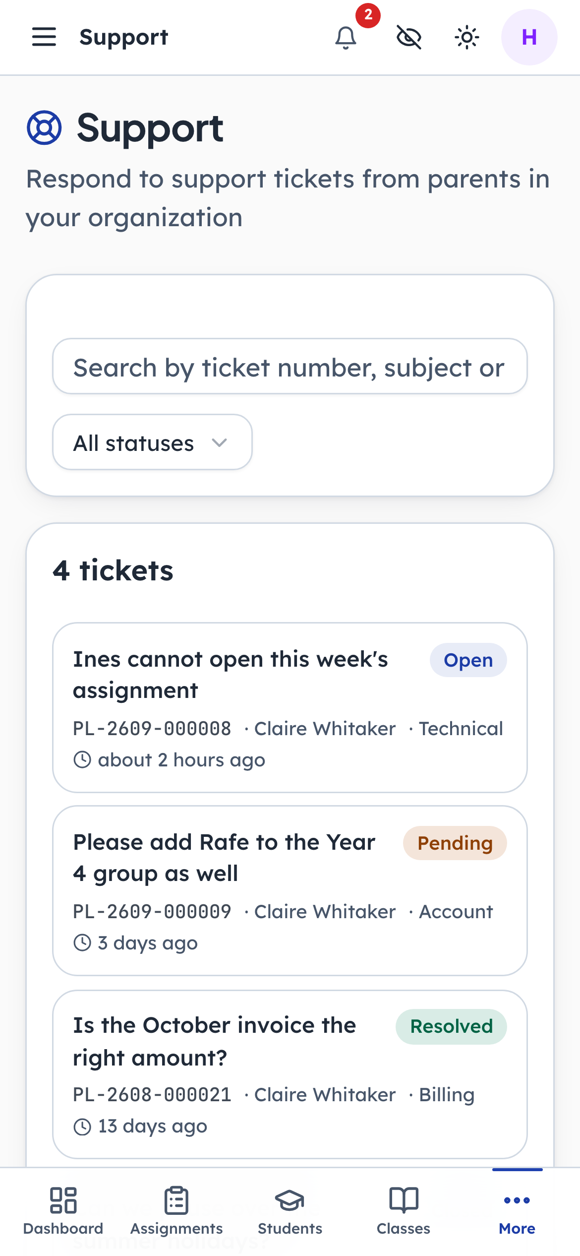 One queue for every family's question