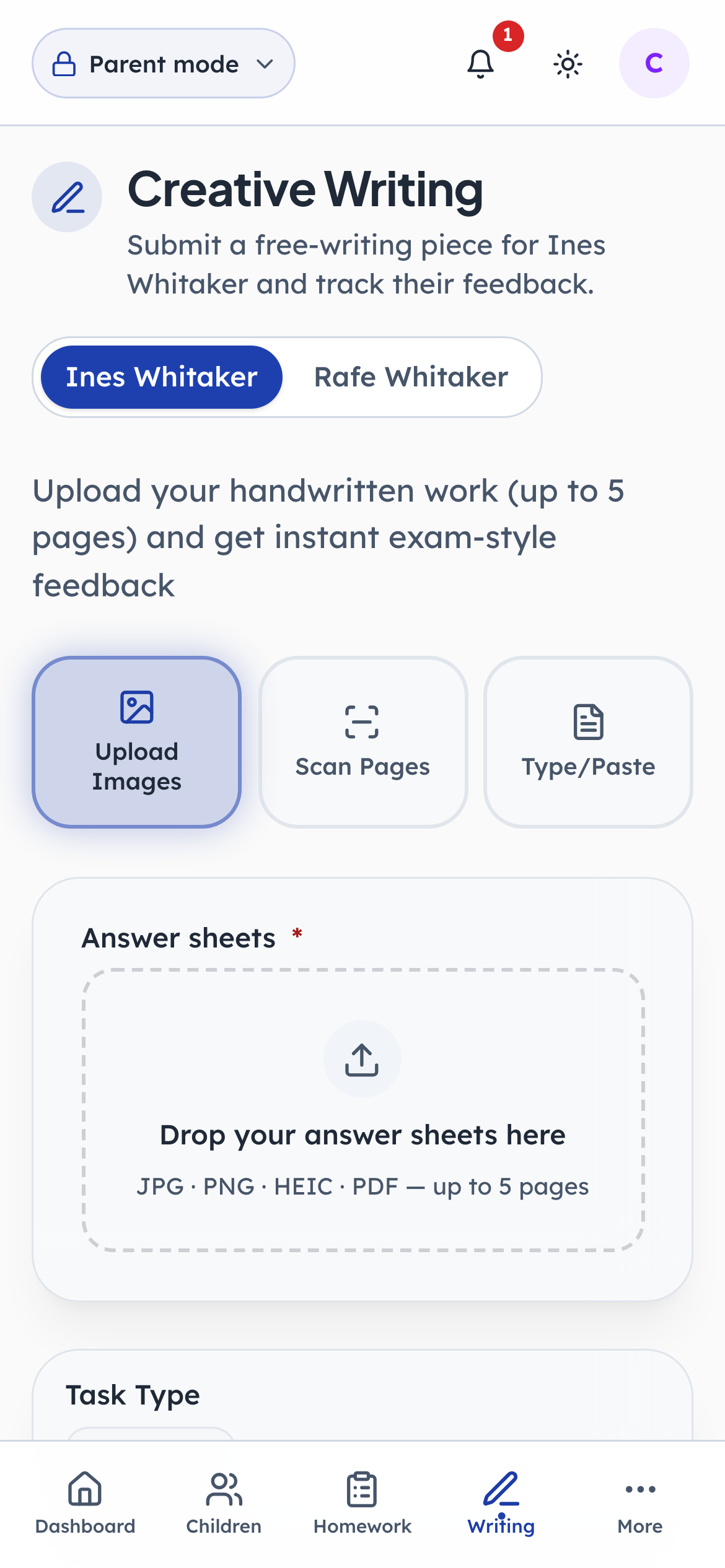 Three ways to hand in a piece of writing