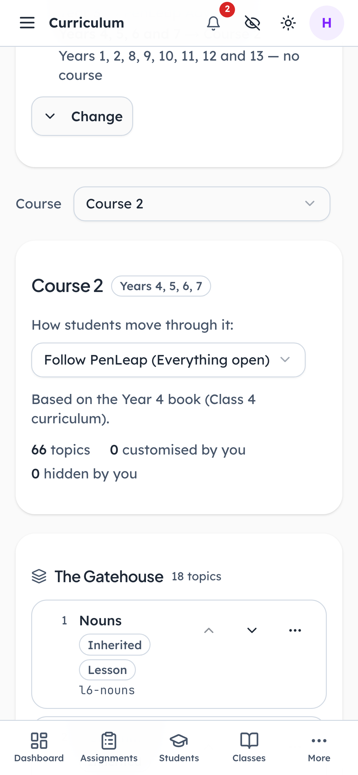 And how strictly students move through it