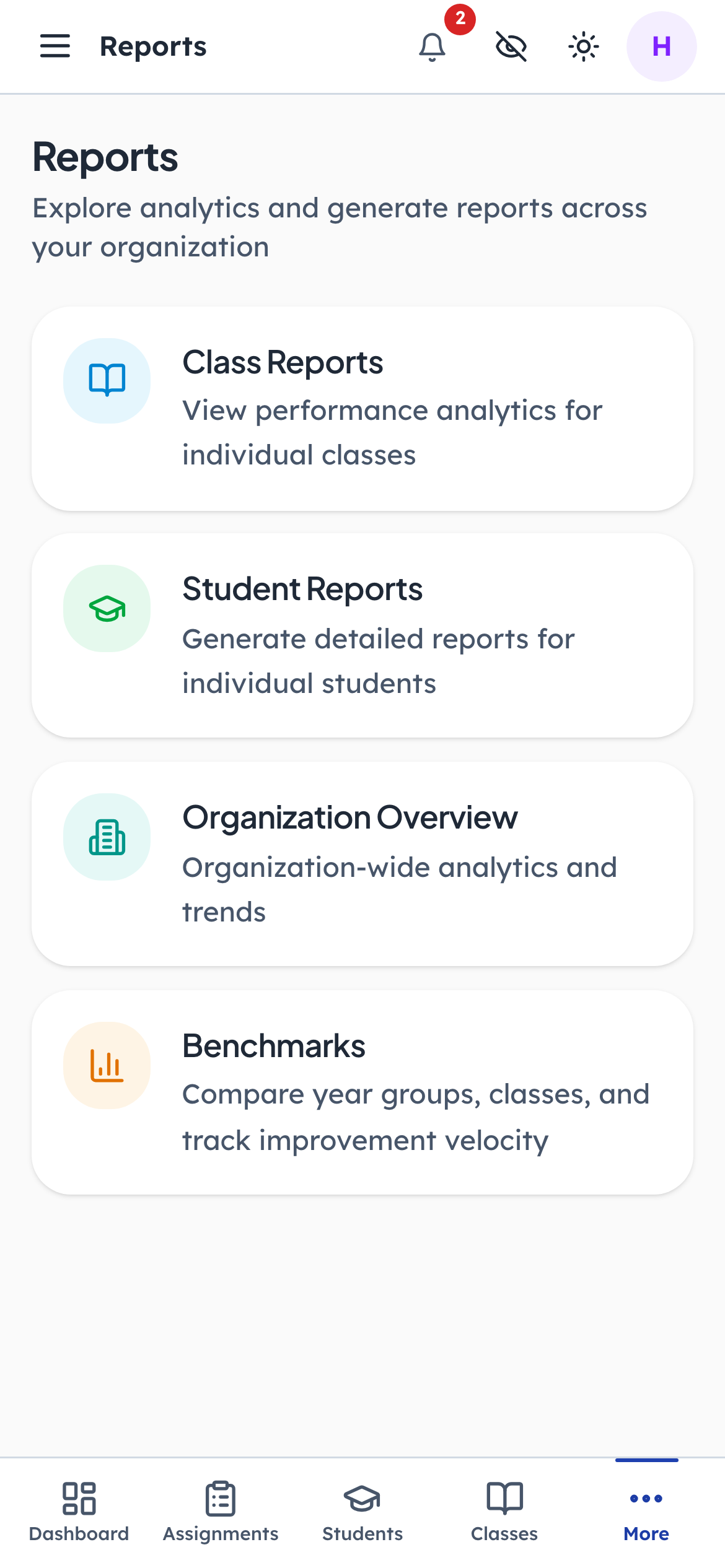 Four reports, because there are four different questions